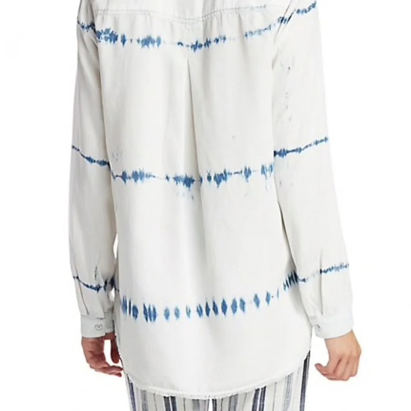 New*‎ Bella Dahl Tie Dye Stripe Shirt - Picture 4 of 8